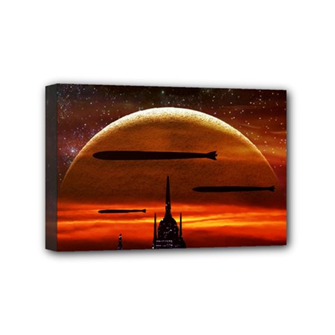 Science-fiction-digital-illustration Mini Canvas 6  X 4  (stretched) by Cowasu