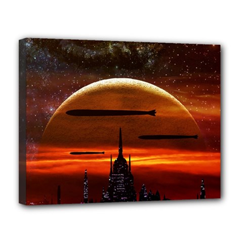 Science-fiction-digital-illustration Canvas 14  X 11  (stretched) by Cowasu