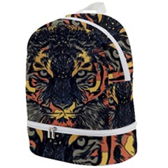Tiger-predator-abstract-feline Zip Bottom Backpack by Cowasu