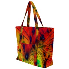 Color-background-structure-lines Zip Up Canvas Bag by Cowasu