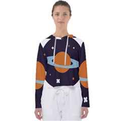 Planet-orbit-universe-star-galaxy Women s Slouchy Sweat by Cowasu