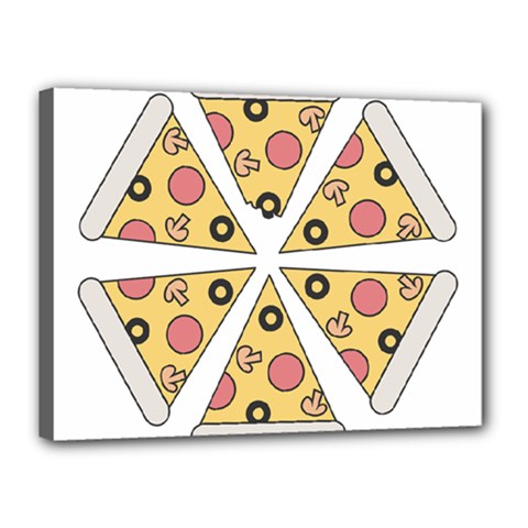 Pizza-slice-food-italian Canvas 16  X 12  (stretched) by Sarkoni