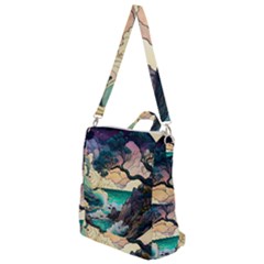 Tree Wave Ocean Crossbody Backpack by Bangk1t