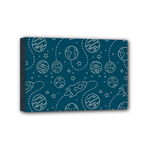 Space Seamless Pattern Mini Canvas 6  X 4  (stretched) by Bedest