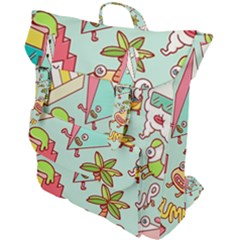 Summer Up Cute Doodle Buckle Up Backpack by Bedest