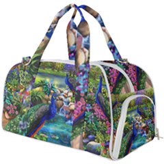 Peacocks  Fantasy Garden Burner Gym Duffel Bag by Bedest