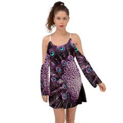 Purple Peacock Boho Dress by Bedest