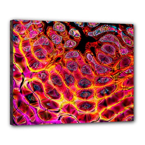 Fractal Black Texture Wallpaper Art Design Canvas 20  X 16  (stretched) by Ravend