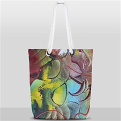 Detail Of A Bright Abstract Painted Art Background Texture Colors Full Print Rope Handle Tote (small) by Ndabl3x