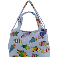 Fish Ocean Sea Water Diving Blue Double Compartment Shoulder Bag by Ndabl3x