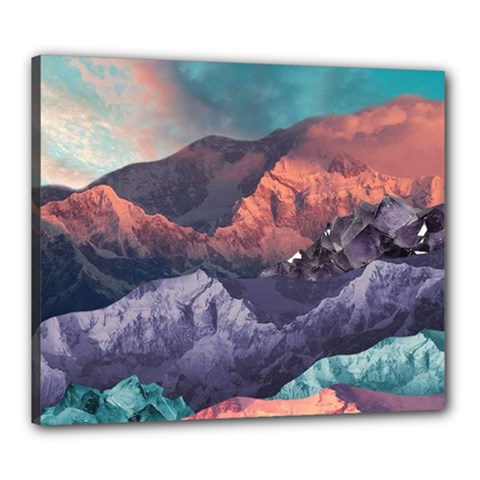 Adventure Psychedelic Mountain Canvas 24  X 20  (stretched) by Ndabl3x
