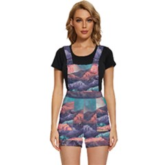 Adventure Psychedelic Mountain Short Overalls by Ndabl3x