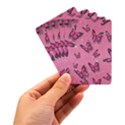 Pink Glitter Butterfly Playing Cards Single Design (Rectangle) with Custom Box View3