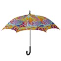 Multicolored Optical Illusion Painting Psychedelic Digital Art Hook Handle Umbrellas (Small) View3