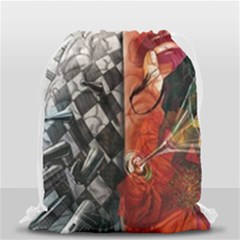 Left And Right Brain Illustration Splitting Abstract Anatomy Drawstring Bag (small) by Bedest