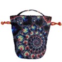 Psychedelic Colorful Abstract Trippy Fractal Drawstring Bucket Bag View1