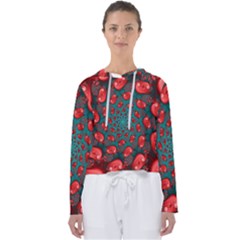 Fractal Red Spiral Abstract Art Women s Slouchy Sweat by Proyonanggan