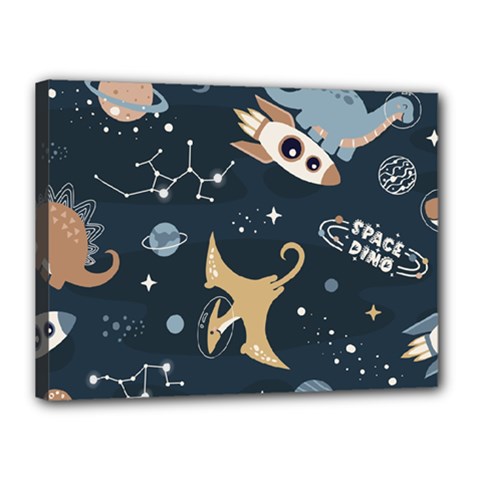 Space Theme Art Pattern Design Wallpaper Canvas 16  X 12  (stretched) by Proyonanggan