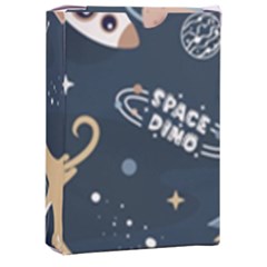 Space Theme Art Pattern Design Wallpaper Playing Cards Single Design (rectangle) With Custom Box by Proyonanggan