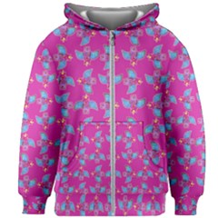 Winged Mutant Sketchy Cartoon Drawing Motif Pattern Kids  Zipper Hoodie Without Drawstring by dflcprintsclothing