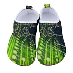 Machine Technology Circuit Electronic Computer Technics Detail Psychedelic Abstract Pattern Men s Sock-style Water Shoes by Sarkoni