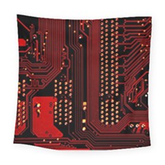 Technology Computer Circuit Square Tapestry (large) by Sarkoni