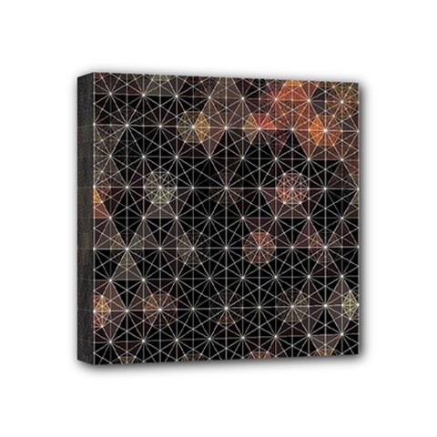 Abstract Psychedelic Geometry Andy Gilmore Sacred Mini Canvas 4  X 4  (stretched) by Sarkoni
