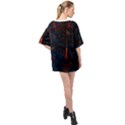 Architecture City Pixel Art Oversized Chiffon Top View2