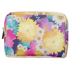 Watercolors Flowers Make Up Pouch (medium) by LalyLauraFLM