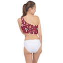 Woodland Mushroom And Daisy Seamless Pattern Spliced Up Bikini Top  View2