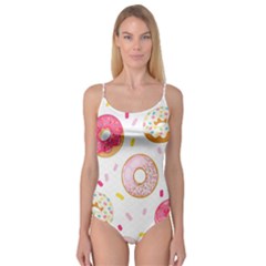 Vector Donut Seamless Pattern Camisole Leotard  by Grandong
