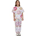 Vector Donut Seamless Pattern Kids  T-Shirt and Pants Sports Set View1