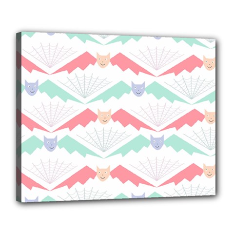 Halloween Pattern Canvas 20  X 16  (stretched) by Ndabl3x