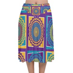 October 31 Halloween Velvet Flared Midi Skirt by Ndabl3x