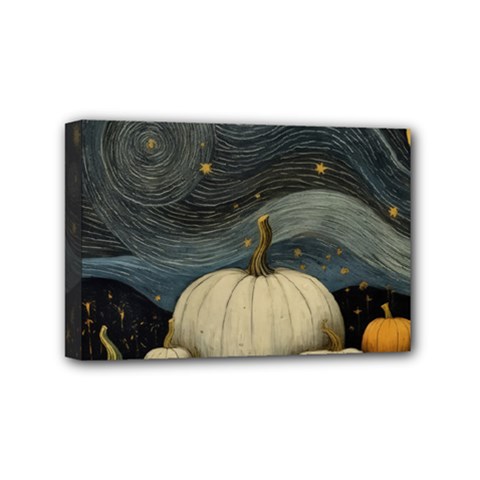 Pumpkin Halloween Mini Canvas 6  X 4  (stretched) by Ndabl3x