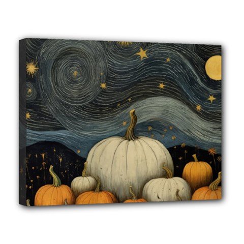Pumpkin Halloween Canvas 14  X 11  (stretched) by Ndabl3x