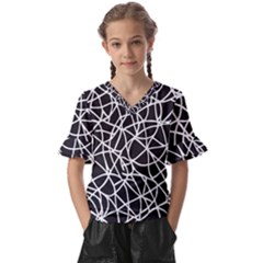 Interconnectedness Kids  V-neck Horn Sleeve Blouse by Sobalvarro