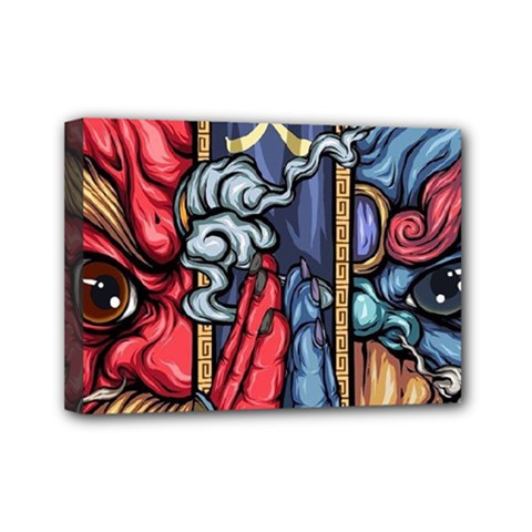 Japan Art Aesthetic Mini Canvas 7  X 5  (stretched) by Sarkoni