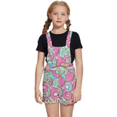 Donut Pattern Texture Colorful Sweet Kids  Short Overalls by Grandong