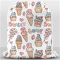 Love Pattern Texture Drawstring Bag (Large) View2