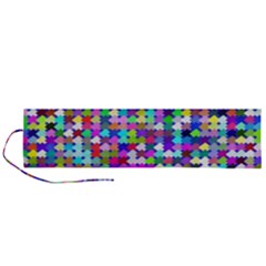 Texture Colorful Abstract Pattern Roll Up Canvas Pencil Holder (l) by Grandong