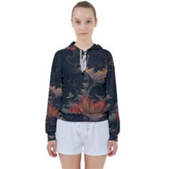 Fractal Digital Art Pattern Women s Tie Up Sweat by Grandong