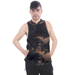 Fractal Digital Art Pattern Men s Sleeveless Hoodie by Grandong