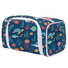 Fish Sea Animals Pattern Toiletries Pouch by Ndabl3x