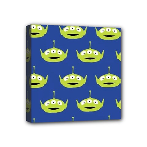 Alien Pattern Mini Canvas 4  X 4  (stretched) by Ndabl3x