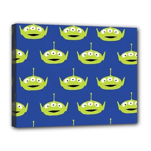 Alien Pattern Canvas 14  X 11  (stretched) by Ndabl3x