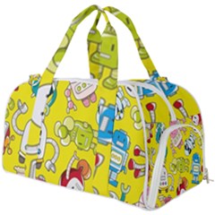 Robot Pattern Burner Gym Duffel Bag by Ndabl3x