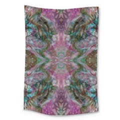 October Pour Blend  Large Tapestry by kaleidomarblingart