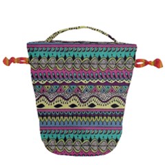 Aztec Design Drawstring Bucket Bag by nateshop