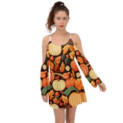 Thanksgiving Pattern Boho Dress by Valentinaart